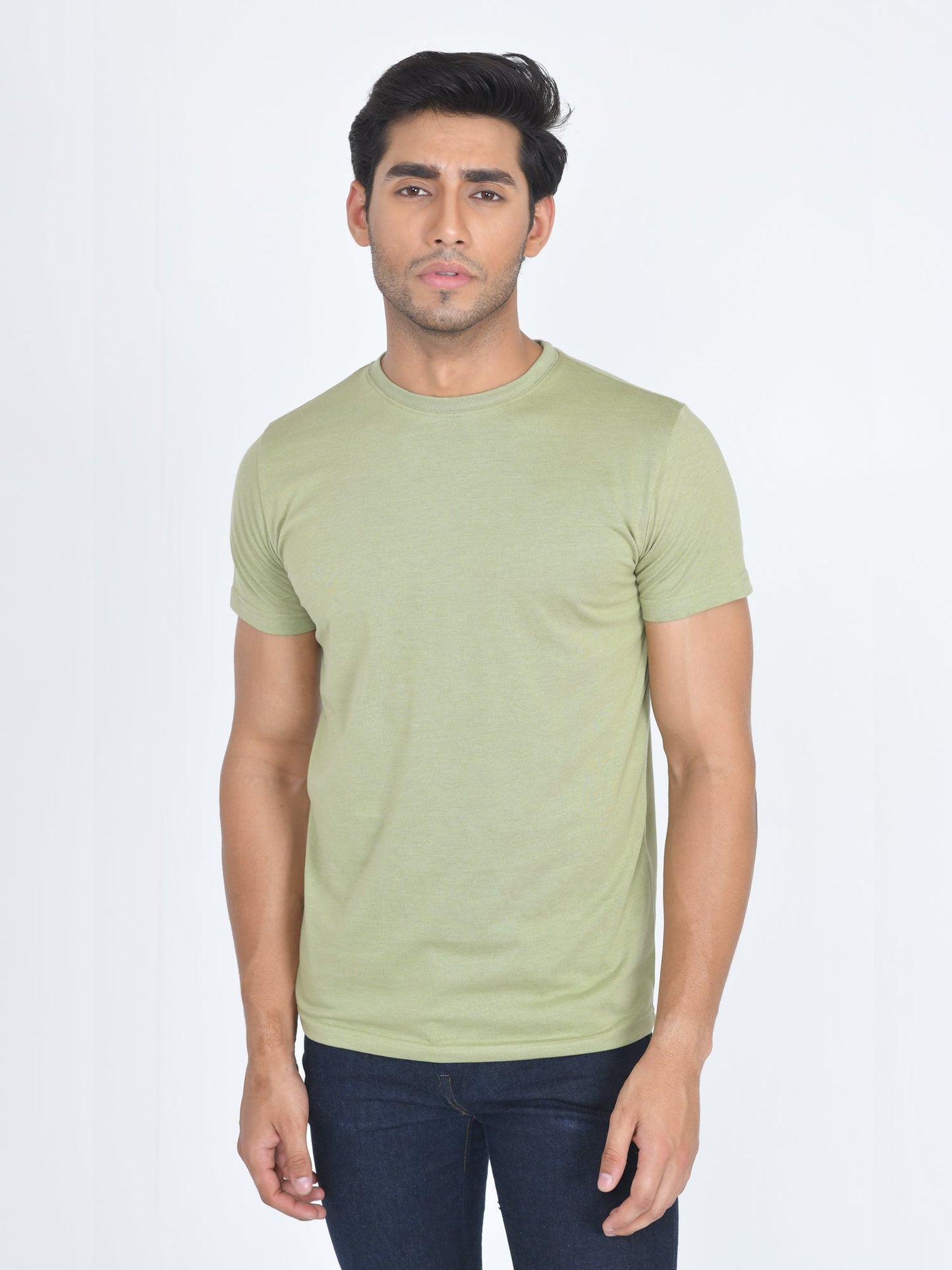 Round Neck Half Sleeve T-Shirt Sage