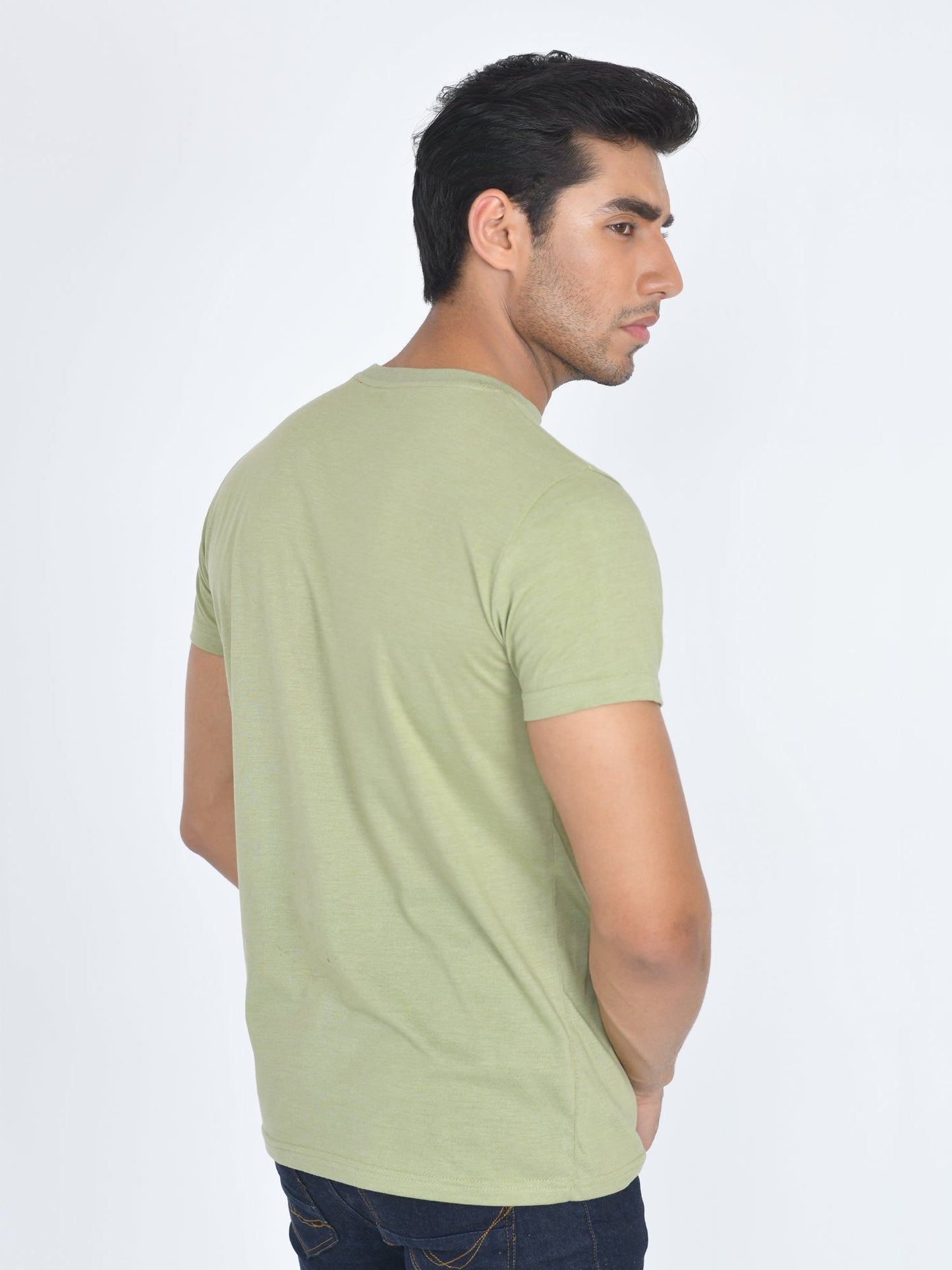 Round Neck Half Sleeve T-Shirt Sage