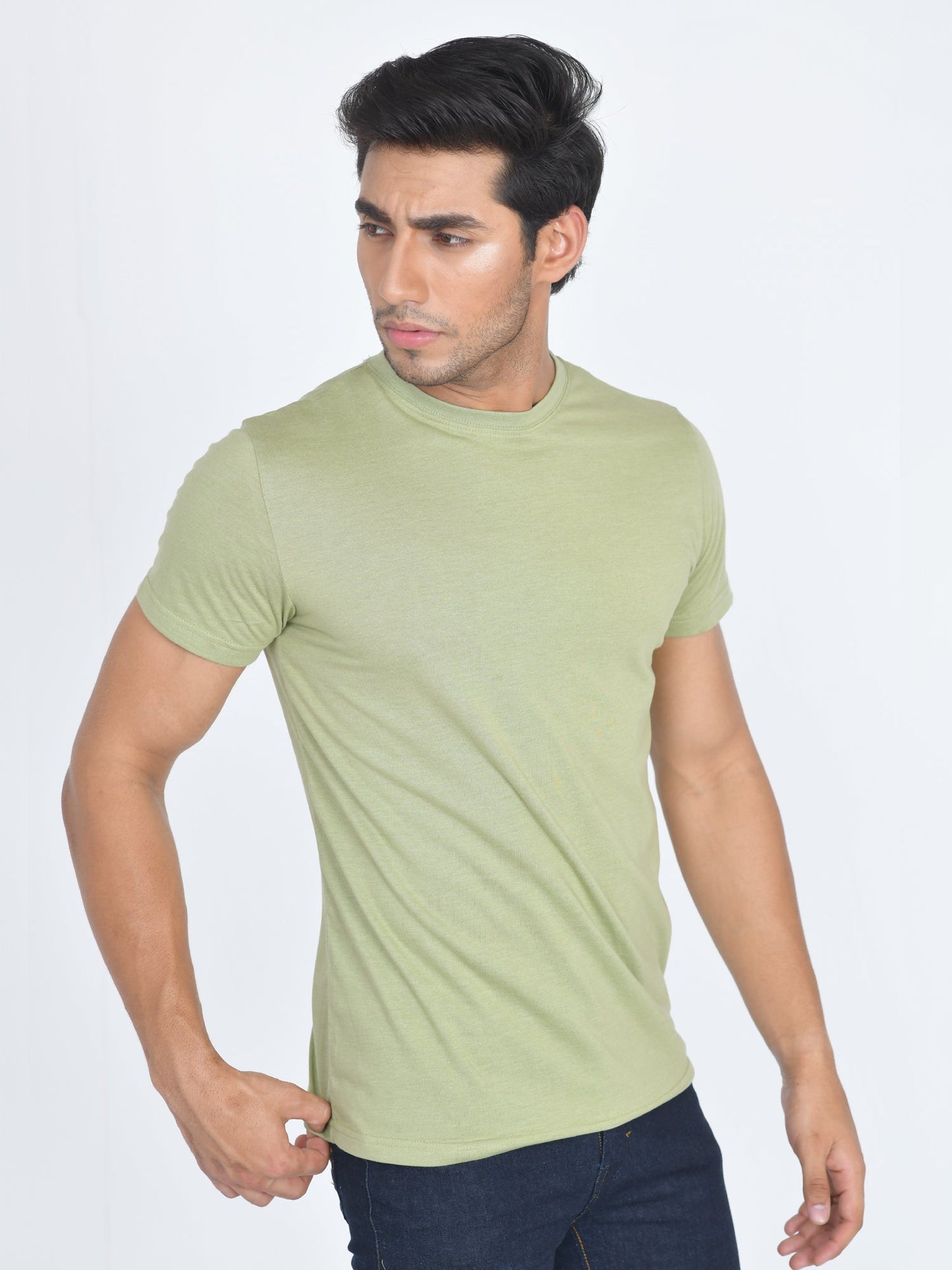 Round Neck Half Sleeve T-Shirt Sage