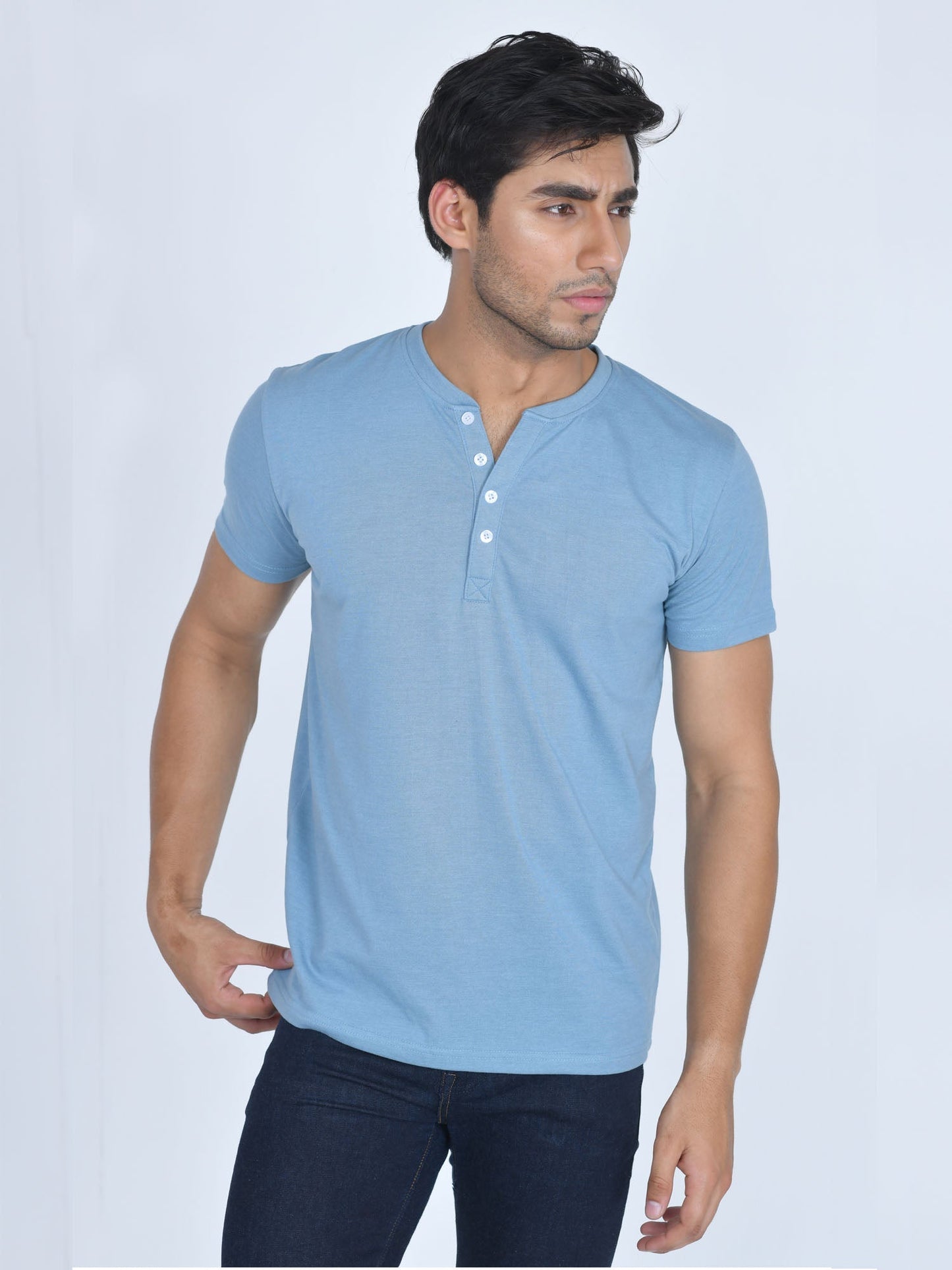 Henley Half Sleeve Shirt Sage