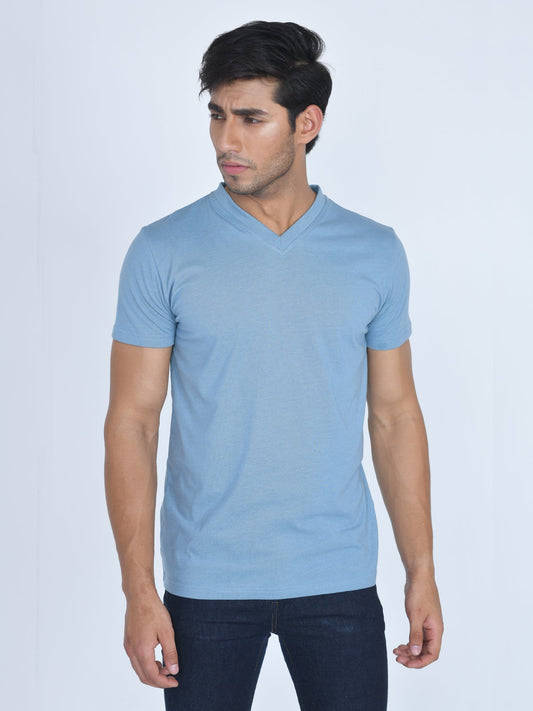 V-Neck Half Sleeve T-Shirt Sage