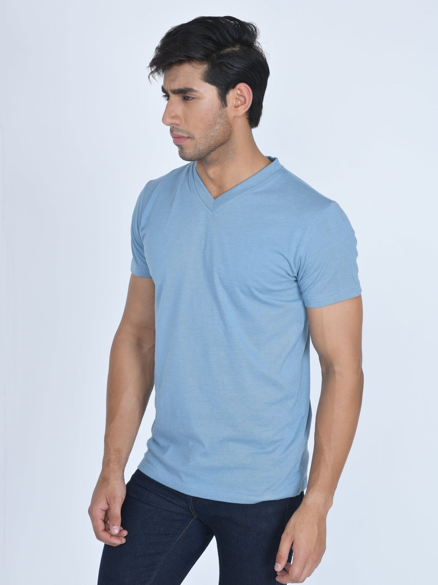 V-Neck Half Sleeve T-Shirt Sage