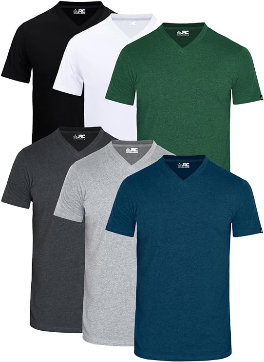 JRC V-Neck T-Shirts Short Sleeves Pack of 6