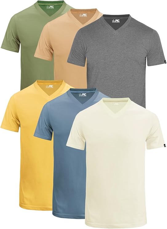 JRC V-Neck T-Shirts Short Sleeves Pack of 6