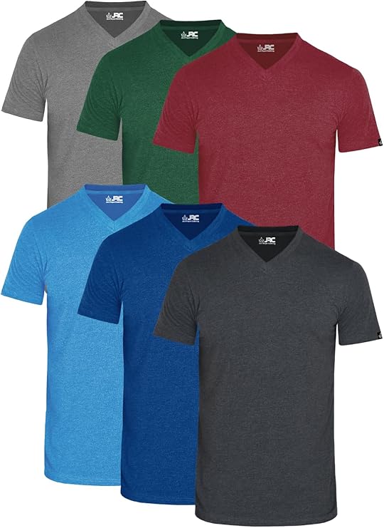 JRC V-Neck T-Shirts Short Sleeves Pack of 6